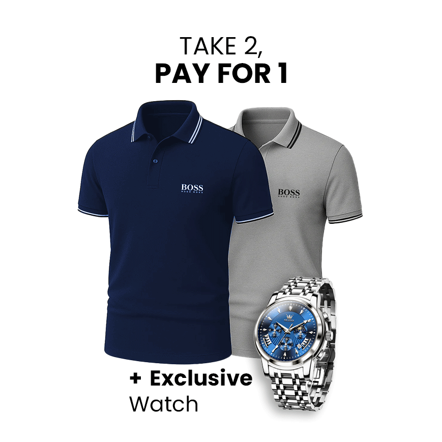 [TAKE 2, PAY FOR 1] 2-PIECE SET PREMIERE POLO SHIRTS